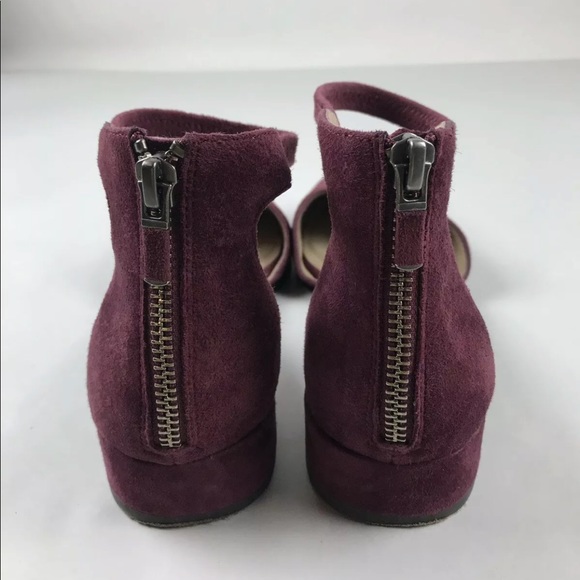 Eileen Fisher Suede Point Toe Heels SZ 7 Strap - Picture 6 of 8